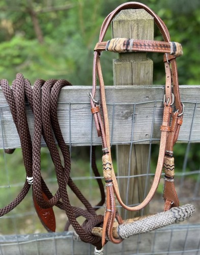 Bitless hackamore rawhide - hackamore,