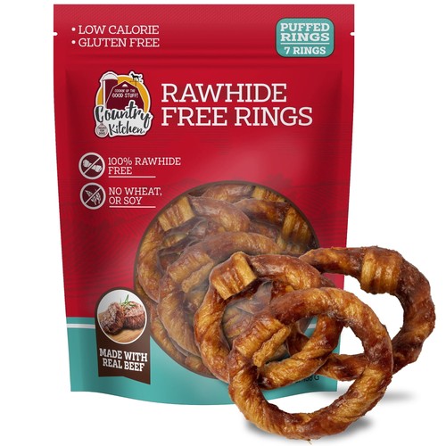 Beef rawhide free ring - beef,