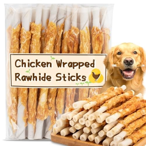 Chicken wrapped rawhide - chicken,
